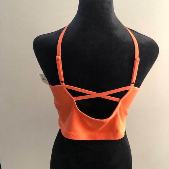 Offline By Aerie Recharge Cross Back Ribbed Tank Top Large Orange NWT - Picture 4 of 8